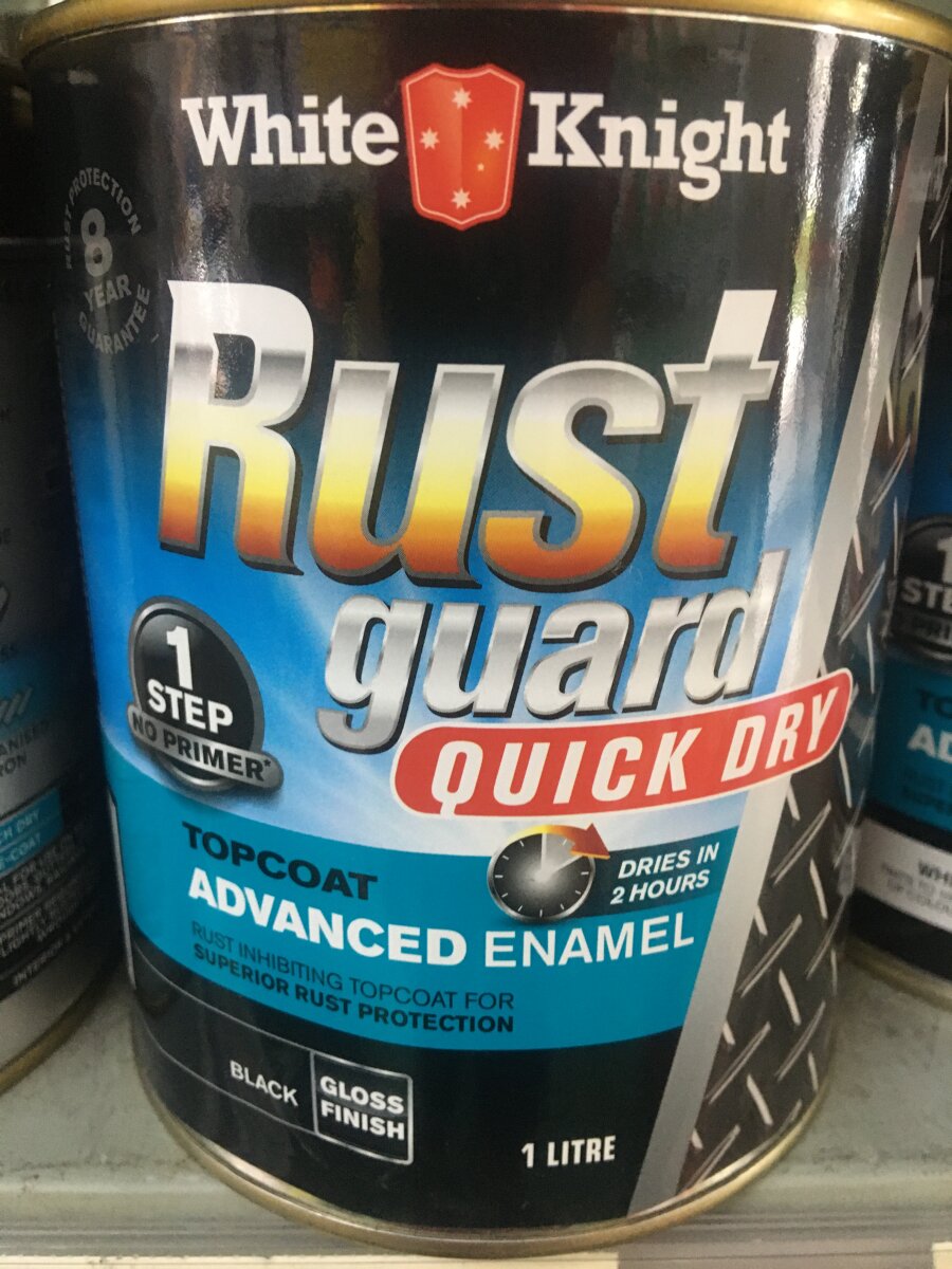 RustGuard QuickDry Enamel Gloss Black 1L - Wynn Fraser