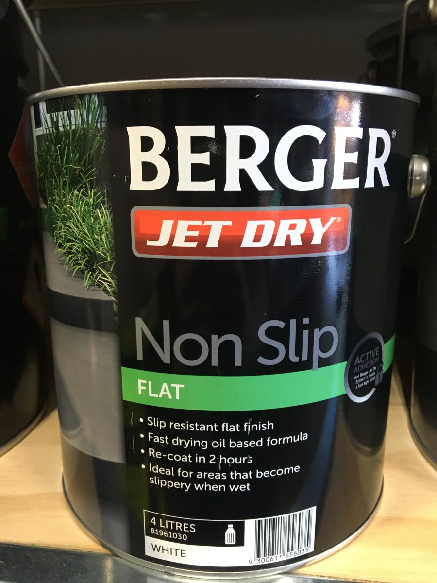 Berger Jetdry Nonslip Flat White 4L Wynn Fraser