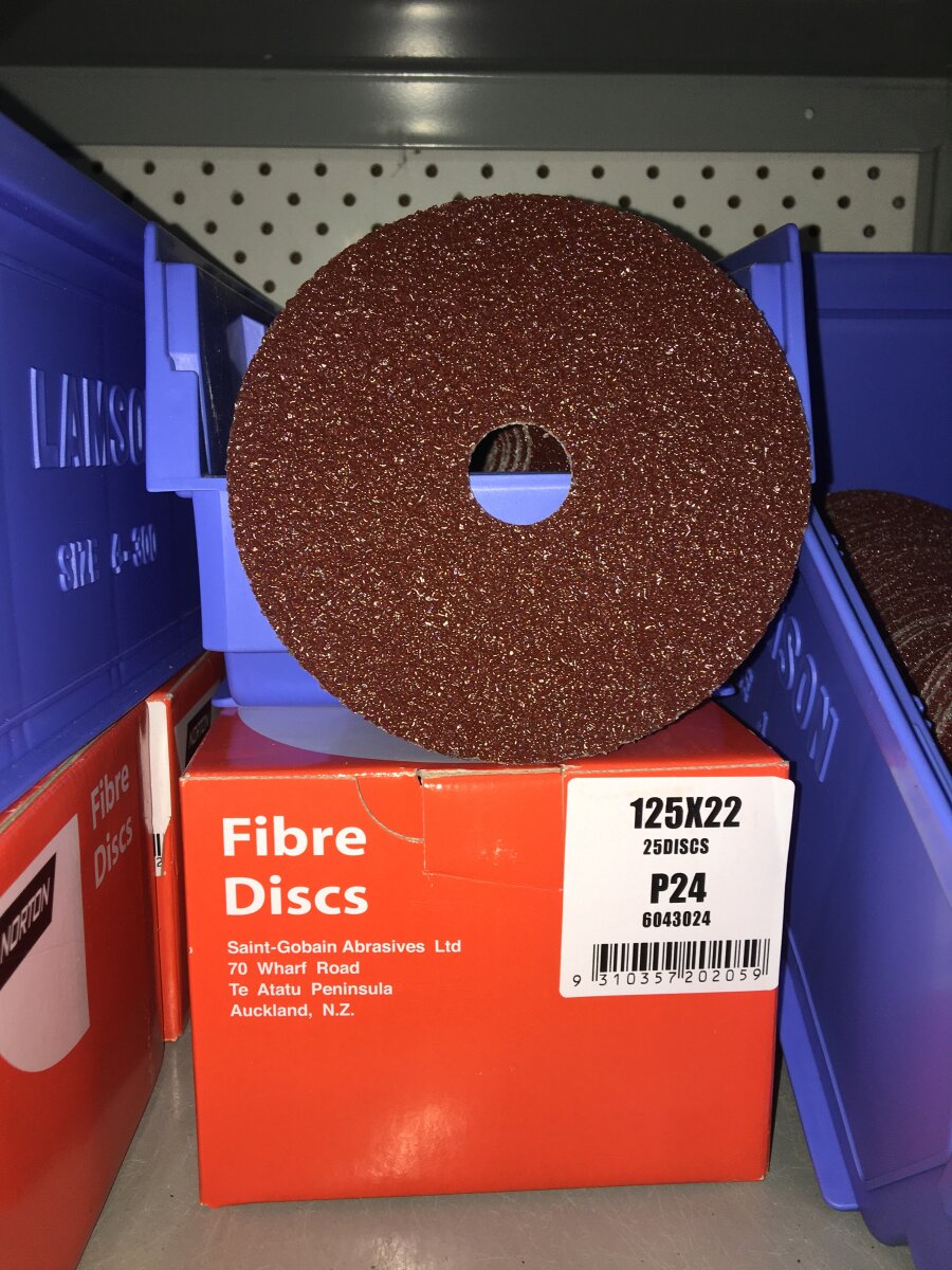 FIBRE DISCS 125 x 22 P24 - Wynn Fraser