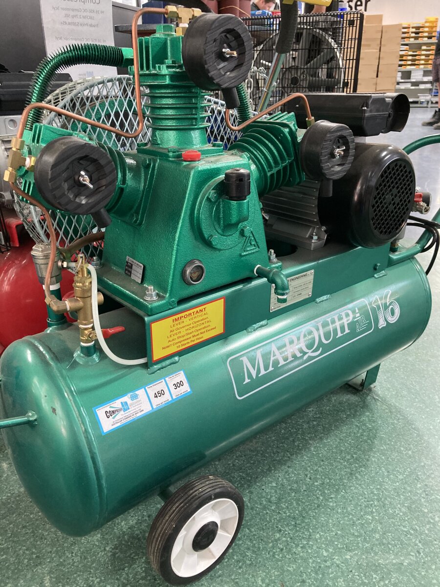 HI 16 RSE-DC Compressor 3cyl 16CFM 2.7Hp 50L - Wynn Fraser