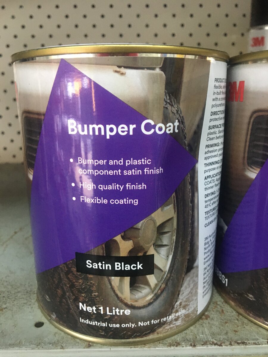 3M BBBS1 Bumper Coat Satin Black 1L Wynn Fraser 3M BBBS1 Bumper Coat Satin Black 1L Wynn Fraser