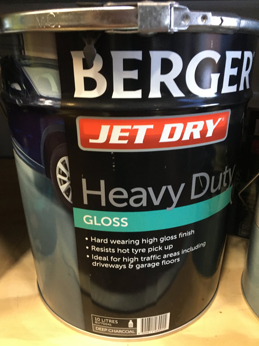Berger Jetdry Heavy Duty Paving Deep Charcoal10L Wynn Fraser