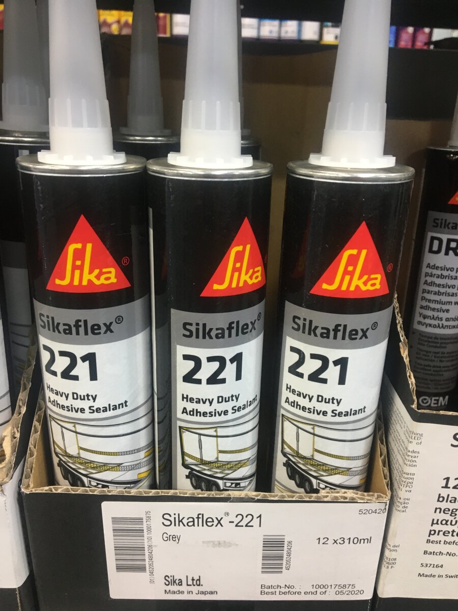 7646 Sikaflex 221 Sealant, Cartridge, Black