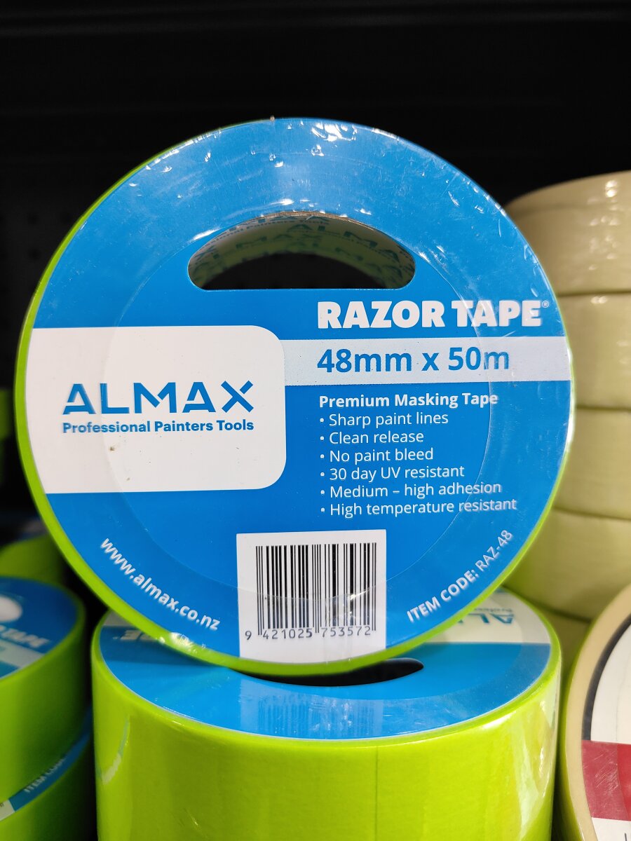 ALMAX RAZOR MASKING TAPE 48MM X 50MM METERS - Wynn Fraser