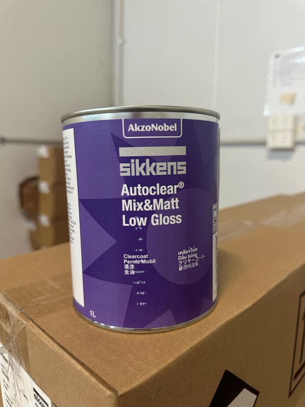 VR SIKKENS AUTOCLEAR CLEAR COAT MIX & MATT LOW GLOSS 1L