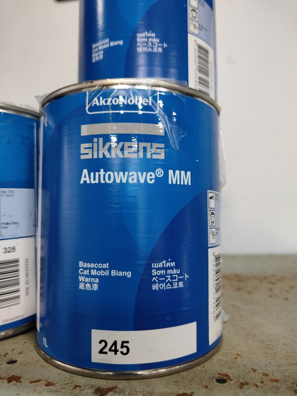 VR SIKKENS AUTOWAVE BASE COAT TONER MM 245 DEEP  BLACK 1L