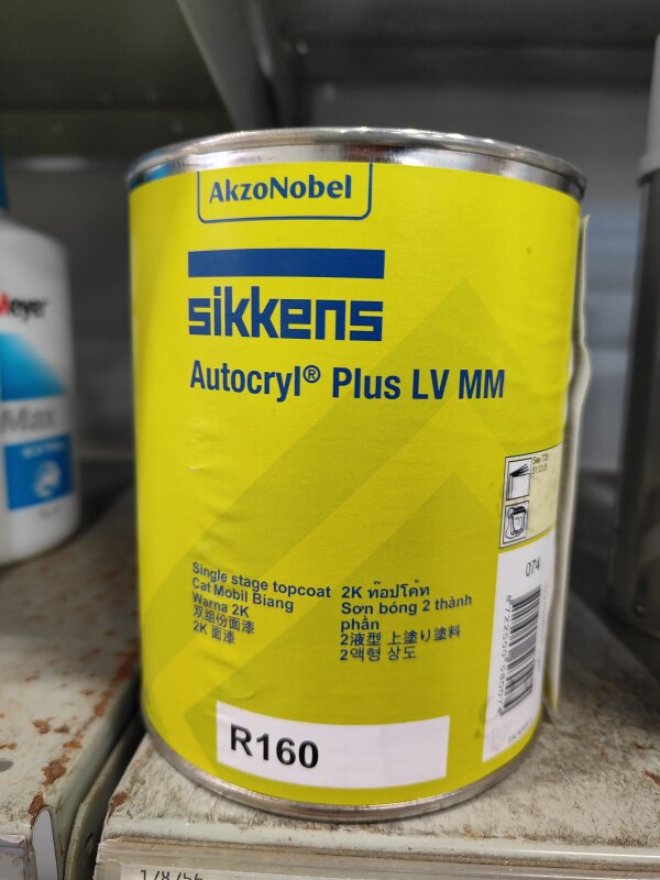 VR SIKKENS AUTOCRYL PLUS 2K TOP COAT LV R160 BLACK 1L
