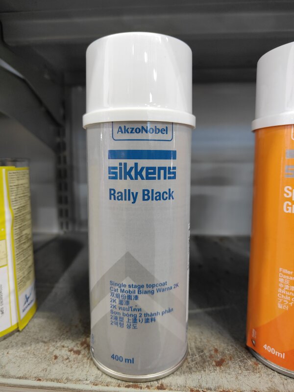 VR SIKKENS RALLY MATT BLACK AEROSOL 400ML