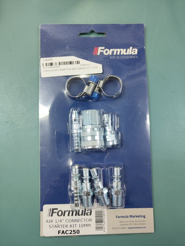 FORMULA AIR CONNECTOR ARO STARTER KIT + HOSE CLAMPS 1/4