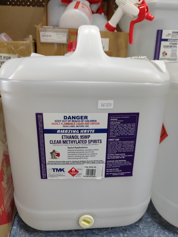 TM Haste Clear Meths (MSWP) 20L    M95WP