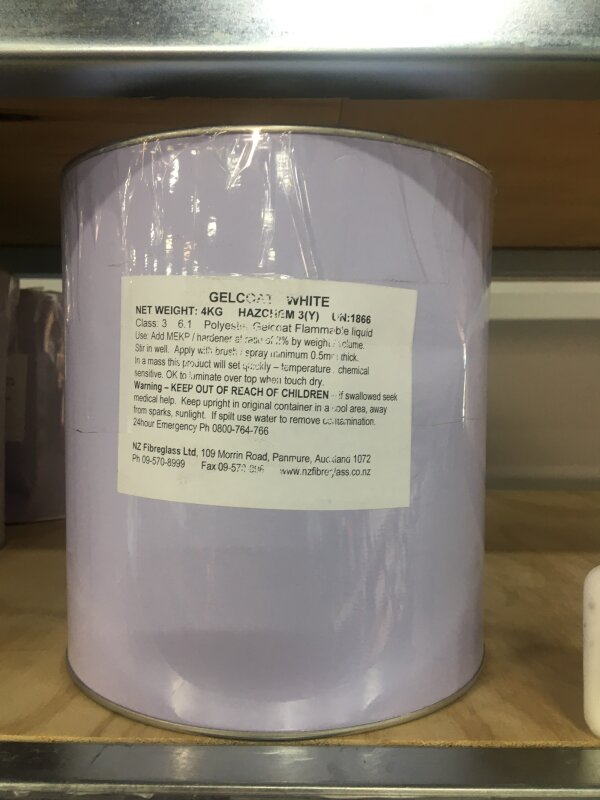 GELCOAT WHITE 4KG BRUSHING