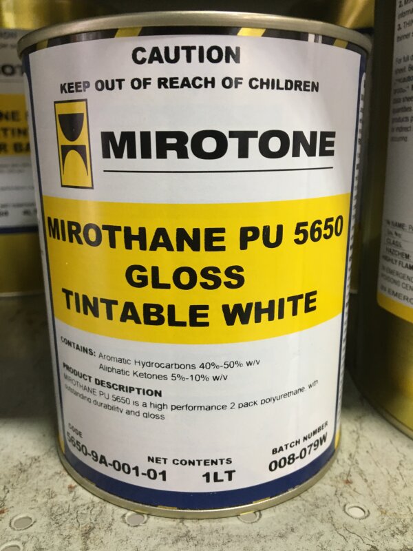 MI Mirothane PU 5650 White 1L Gloss