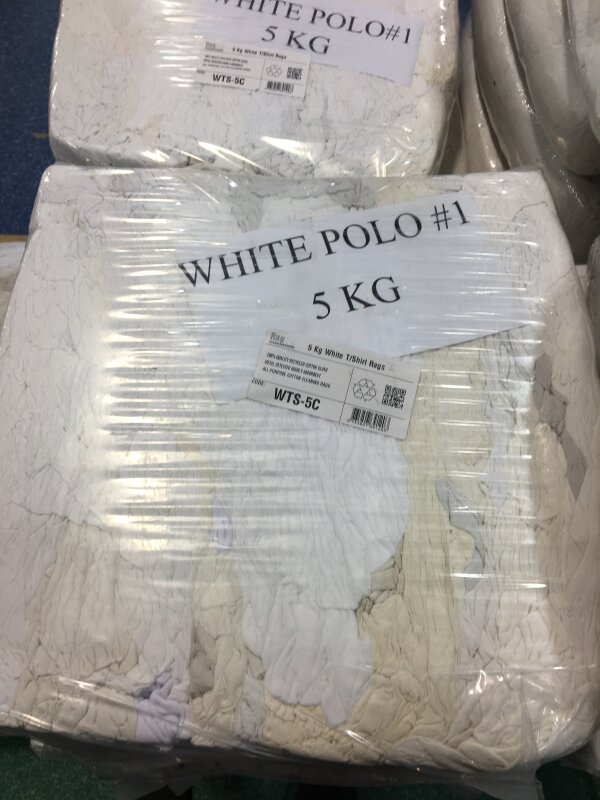 White t/shirts rags 5 kg pack