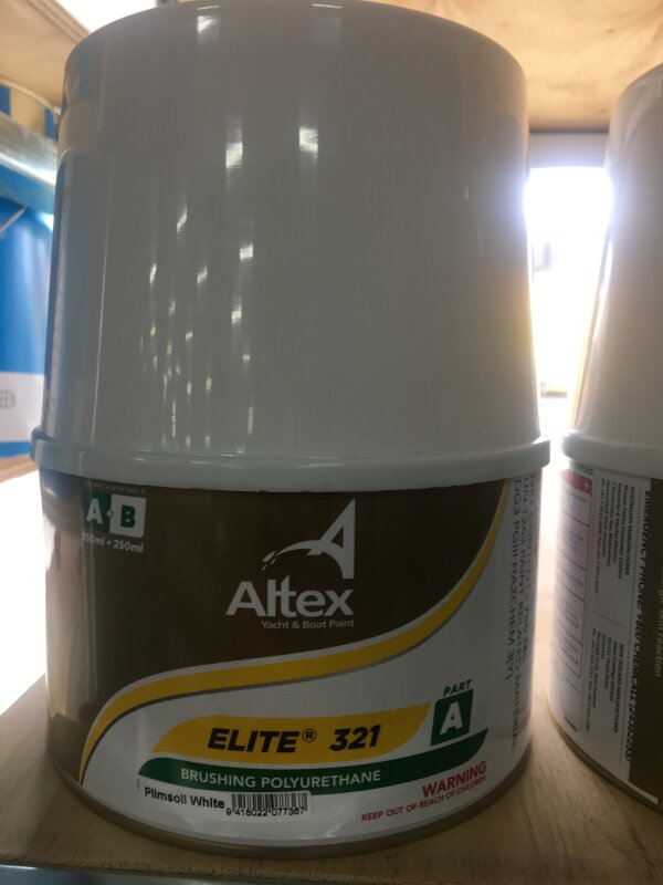 AYB 321 Brushing Poly Plimsoll White .75L