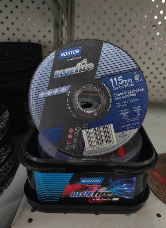 NO INOX Metal Cut Off Wheels 115x1.0x22