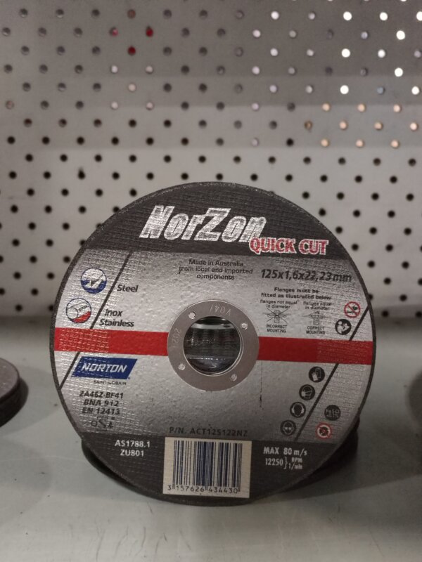 NO INOX Metal Cut Off Wheels 125x1.6x22