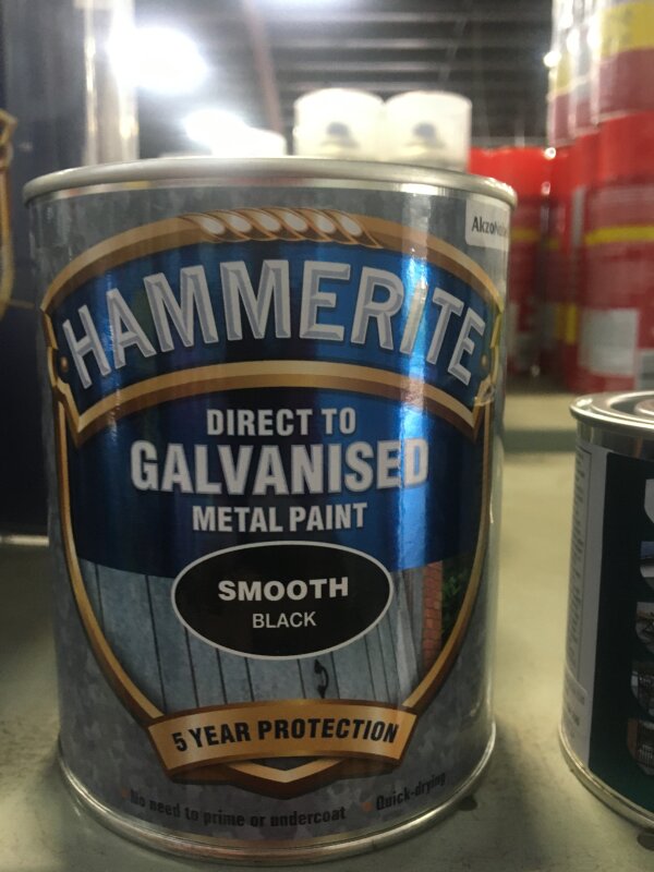 HM Hammerite Smooth - 750ml Black