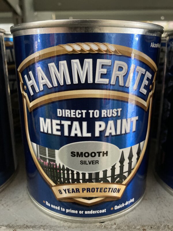 HM Hammerite Smooth - 750ml Silver