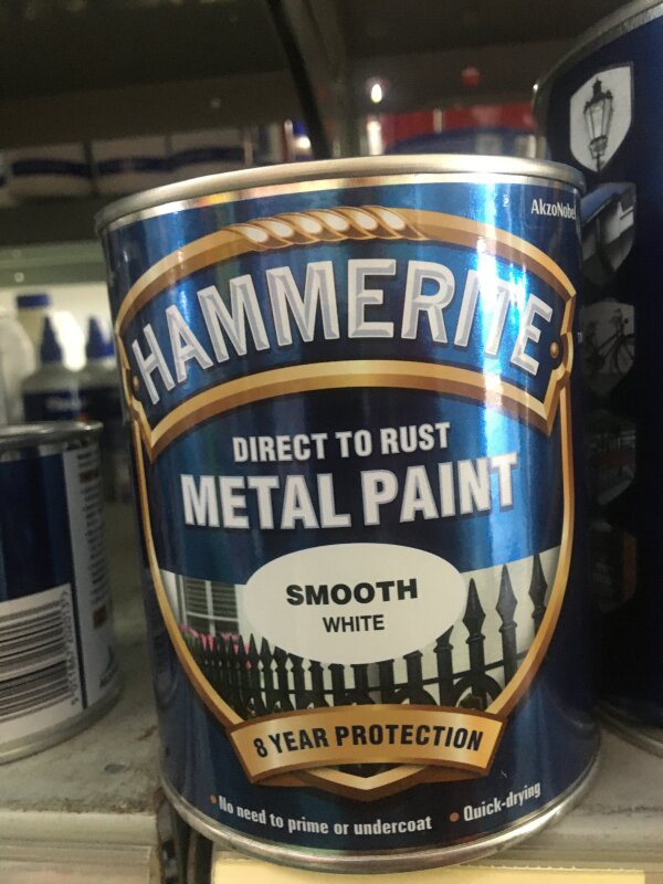 HM Hammerite Smooth - 750ml White