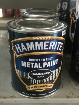 HM Hammerite Hammered  750ml Black