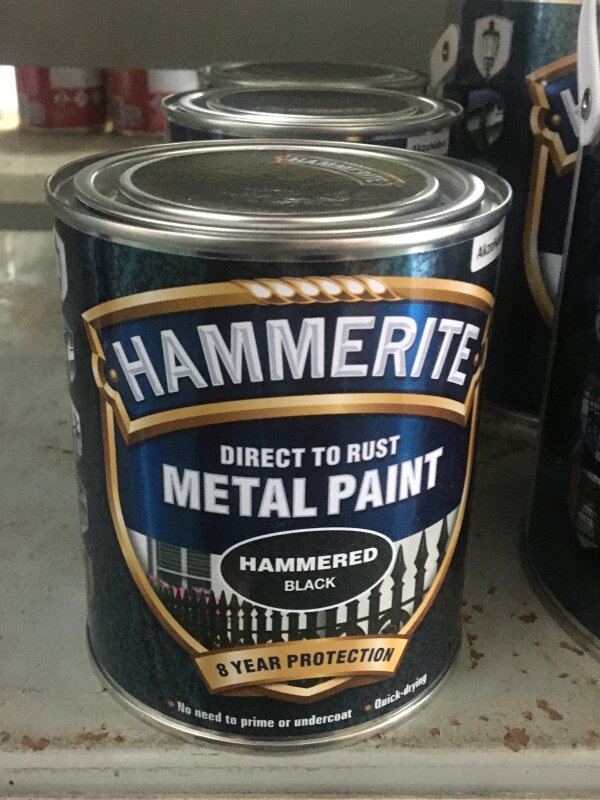 HM Hammerite Hammered - 750ml Black