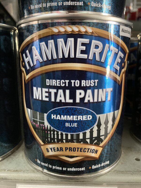 HM Hammerite Hammered Blue - 750ml