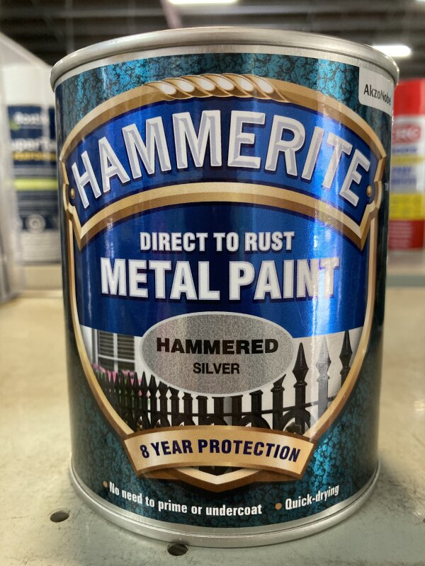 HM Hammerite Hammered - 750ml Silver