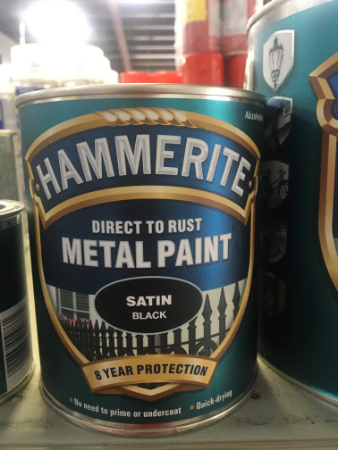 HM Hammerite Satin - 750ml Black