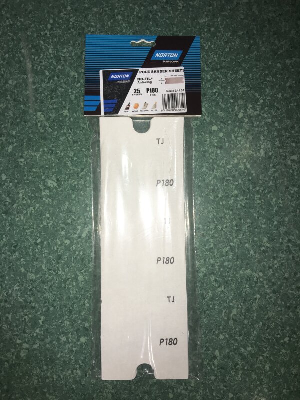 POLESAND SHEETS NO-FIL 95MM X 295MM P180
