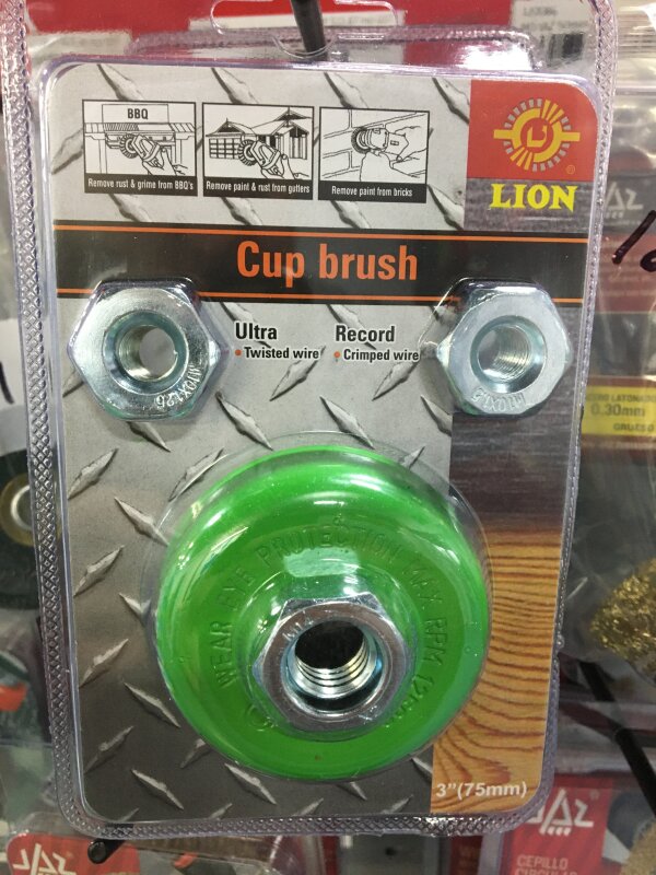 S&G Cup Brush 75x10&14 Multibush Crimped