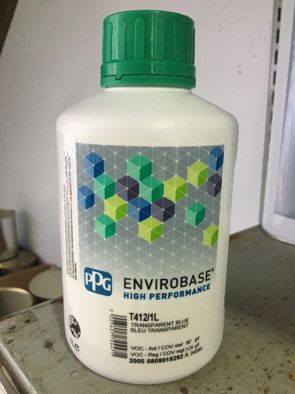 ENVIROBASE T412 TRANSPARENT BLUE 1L