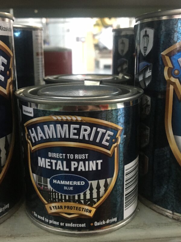 HM Hammerite - 250ml Hammered Blue