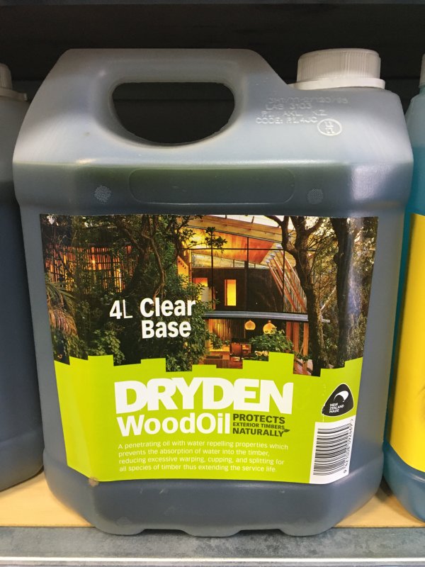 Dryden's Wood Oil Clear 4L Wynn Fraser