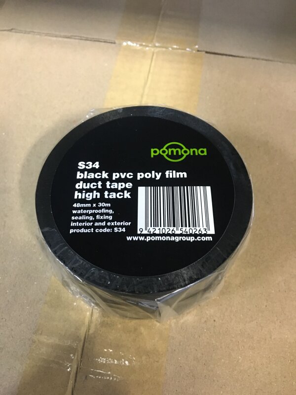 POM Pvc Tape Black 48mm 30m Roll