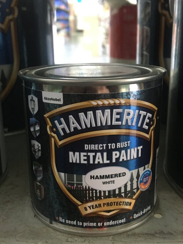 HM Hammerite - Hammered 250ml White