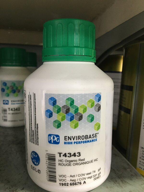 ENVIROBASE T4343 HC ORGANIC RED 500ML
