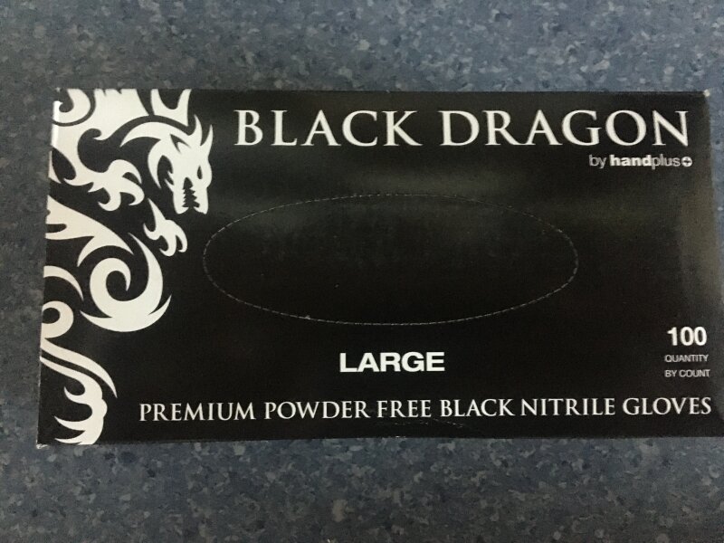 Black Dragon Nitrile Gloves Large