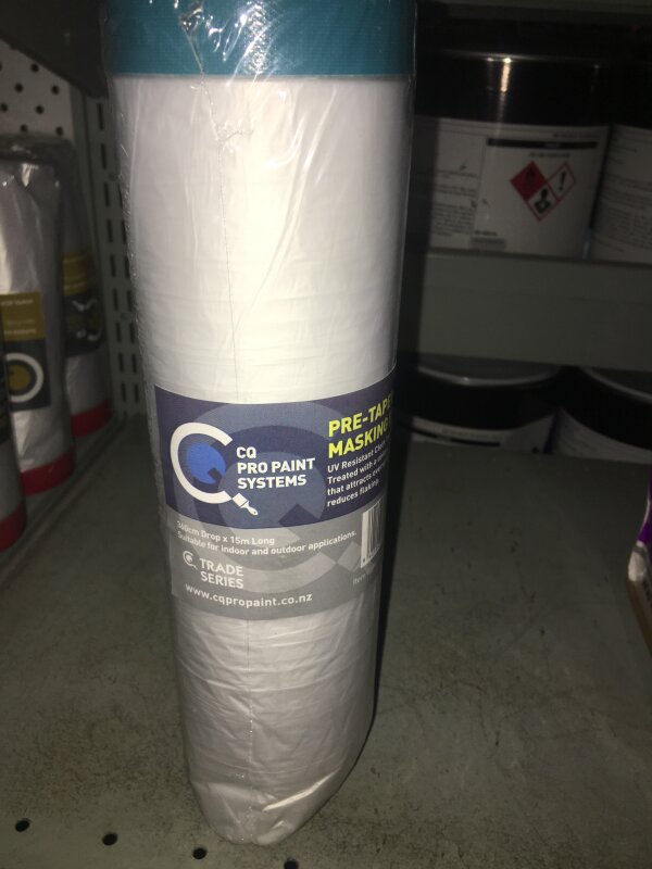 AX Pre Taped Masking Film 3.6m x 15m