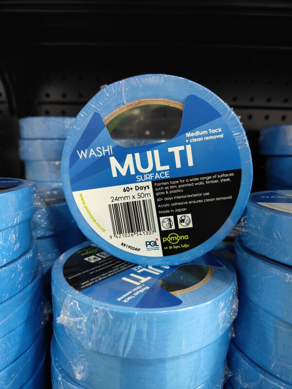 EXTERIOR MULTISURFACE JAPANESE WASHII TAPE 24MM X 50M BLUE