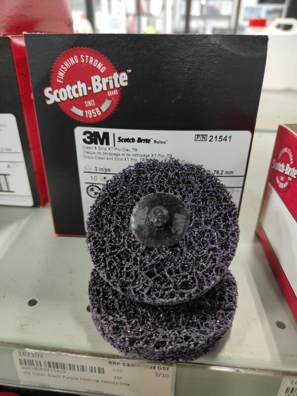3M Roloc Black Purple Coating Remov Disc 76mm