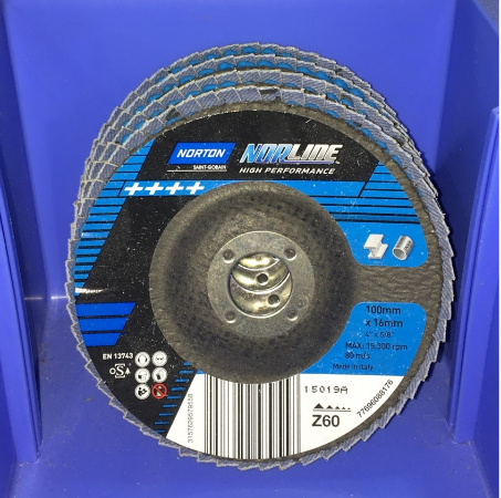 NO Flap Discs 100mm x 16  P60