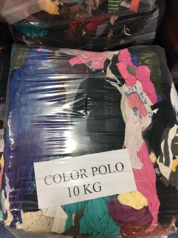 Coloured t/shirt rags 10kg pack