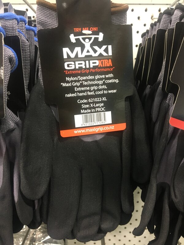 MaxiGrip 500 Black Palm WorkGlove - XL