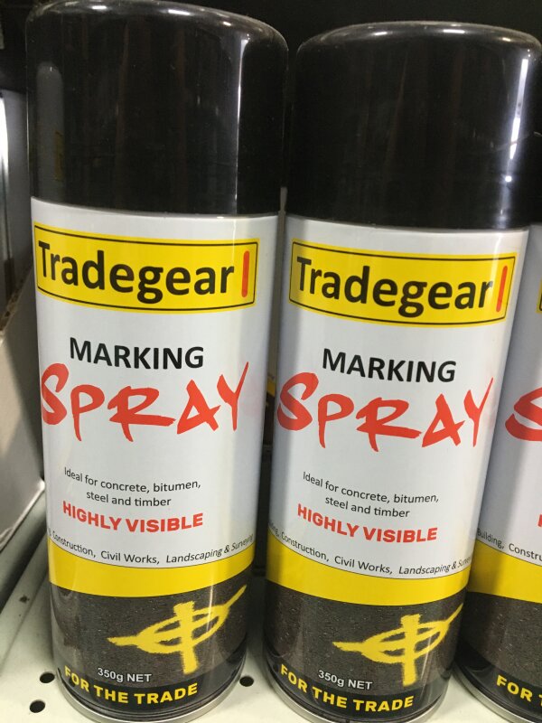 Tradegear Marking Spray Black 350g