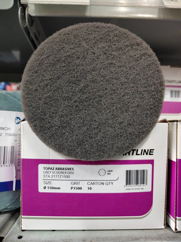 TOPAZ 150MM GREY SCOURER UF P1500/EACH