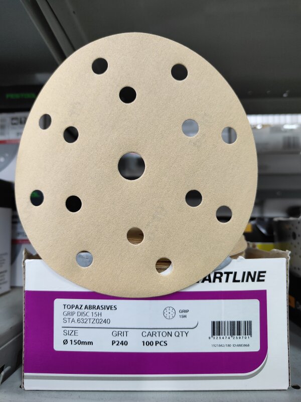 TOPAZ 150MM GRIP 15H P240/EACH