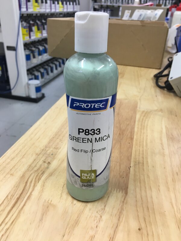 PARAGLAZE P833 GREEN MICA - RED FLIP - COARSE 250ML