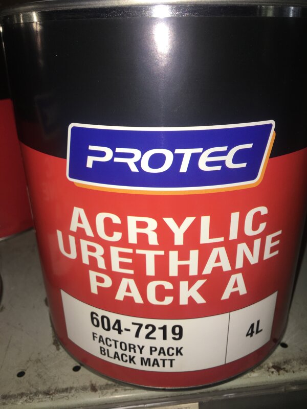 PT 604 Acrylic Urethane Black Matt PtA 4L