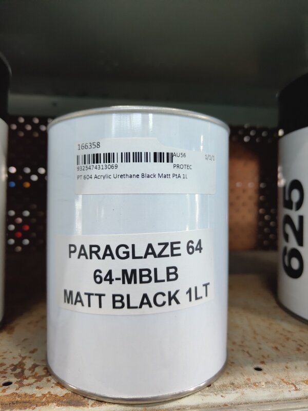PT 604 Acrylic Urethane Black Matt PtA 1L