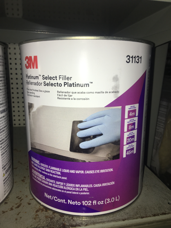 3M Platinum Select 3Ltr  Body Filler Kit